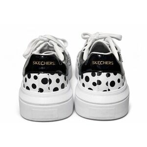 Skechers Court Classics Polka Dot Platform Sneakers Women Size 9 White Black